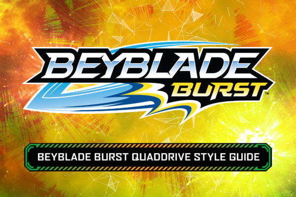 Beyblade Burst logo for kids anime brand licensing style guides.