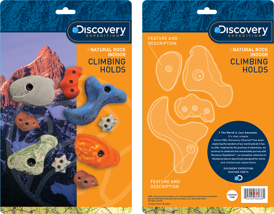 Discovery Expedition Packaging Backer Climbing Holds