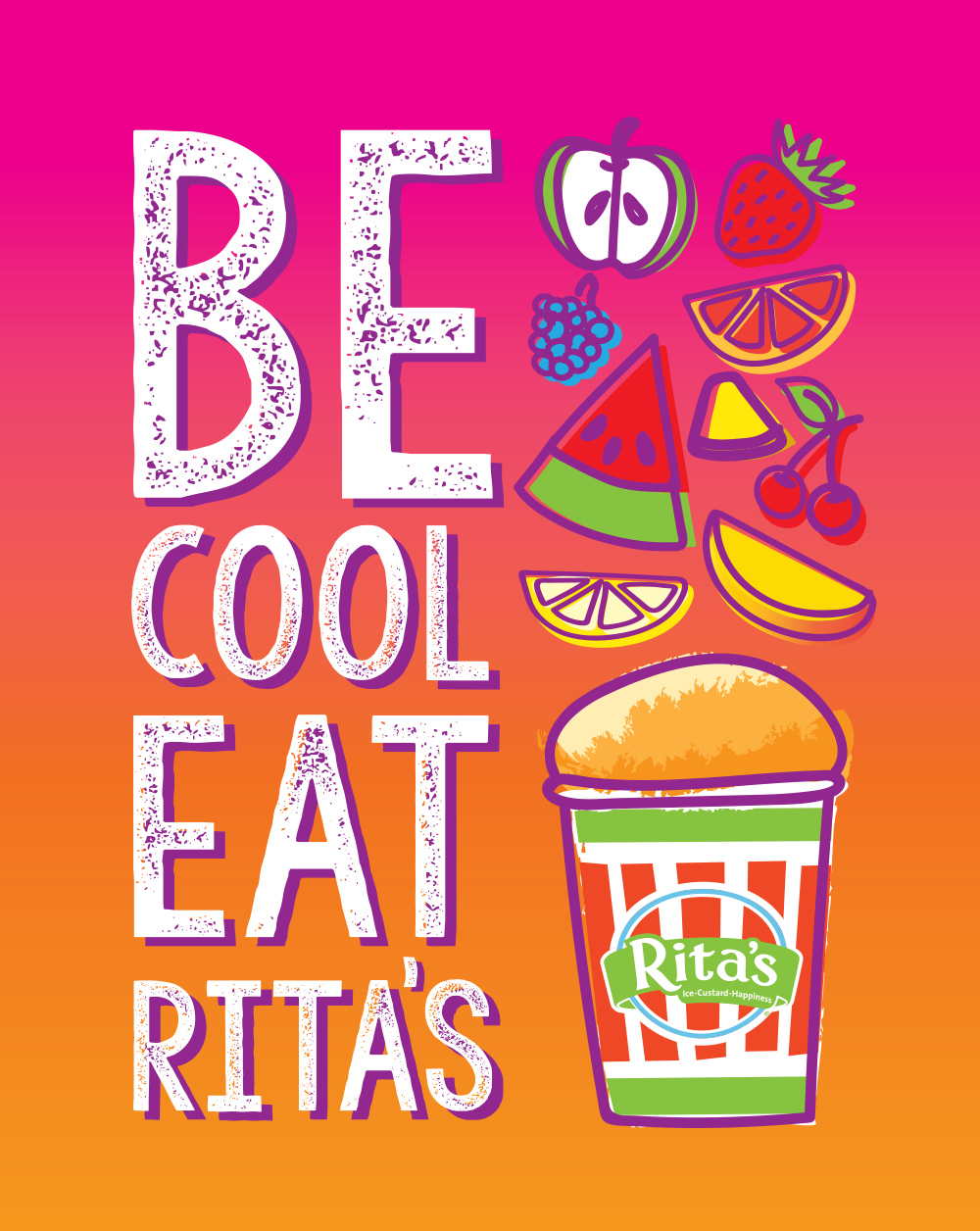 Italian Ice Consumer Products Brand Vision and Style Guide Be Cool Eat Rita's