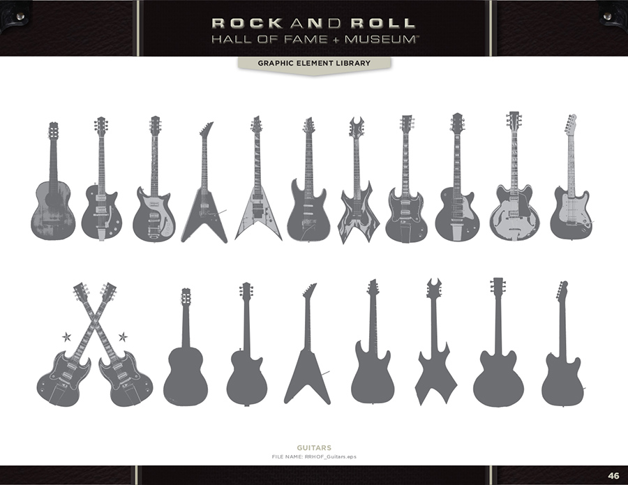 Rock and Roll Hall of Fame Graphic Design Guitars 3