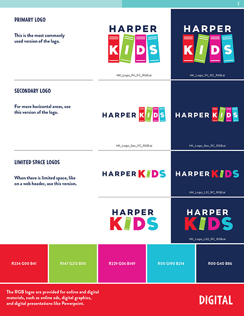 HarperKids Children's Book Publishing Logos