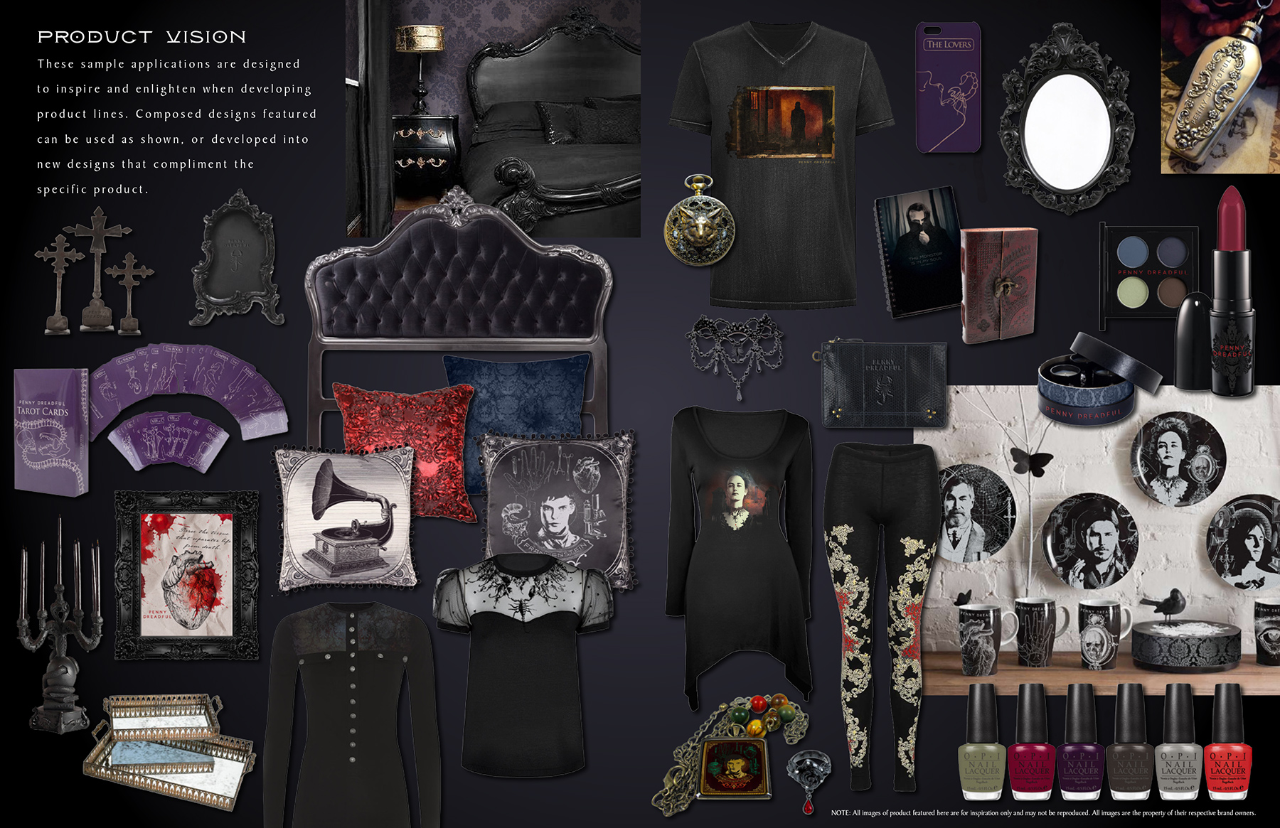Penny Dreadful Merchandising Style Guide Product Concept Design