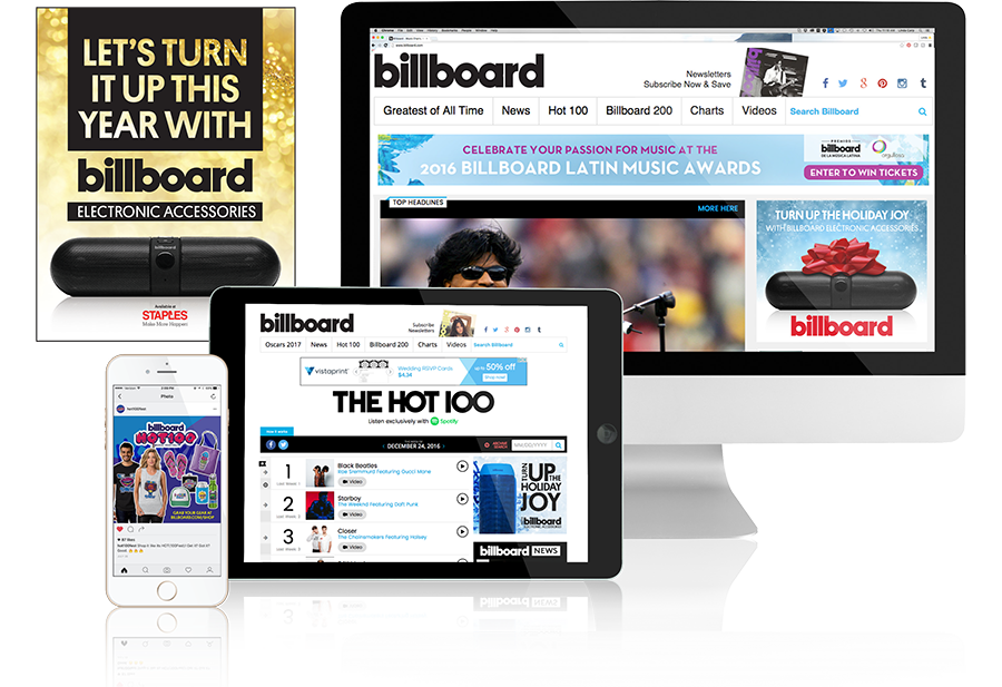 Billboard Brand Licensing Program Ads Support