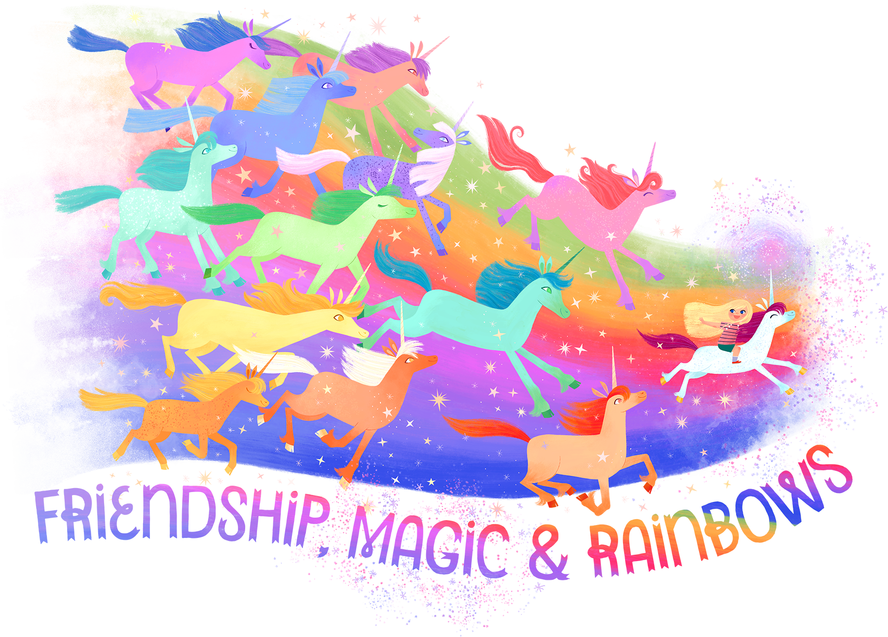 Uni the Unicorn Friendship Magic Rainbows Design