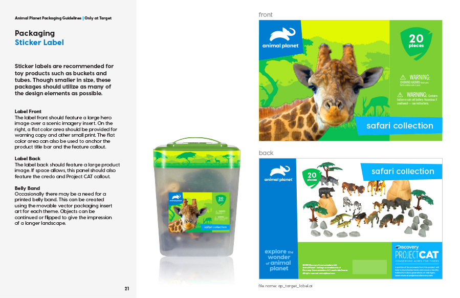 Animal Planet Toy Packaging Sticker Label