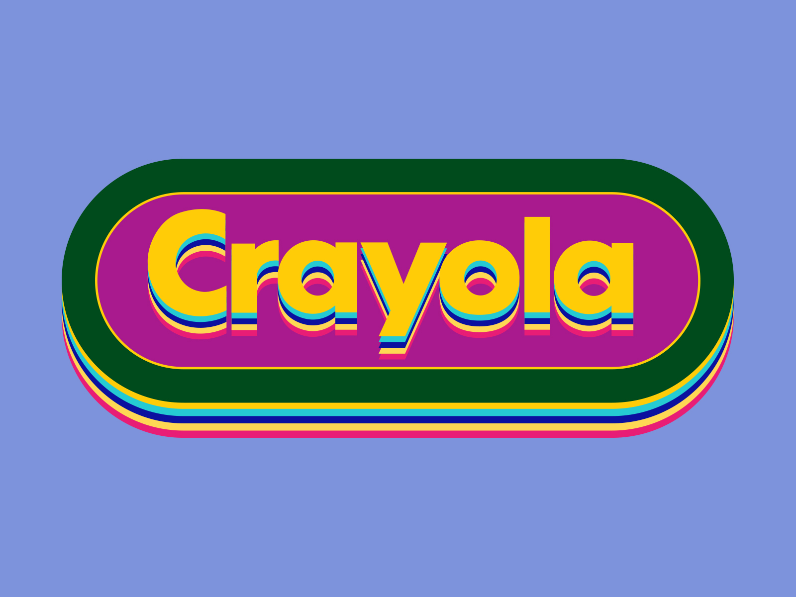 Crayola Retro Creative Assets Logo Treatment