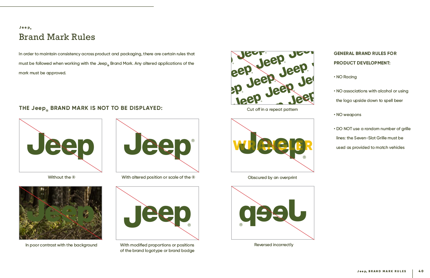 Jeep Brand Guidelines Brand Mark Rules