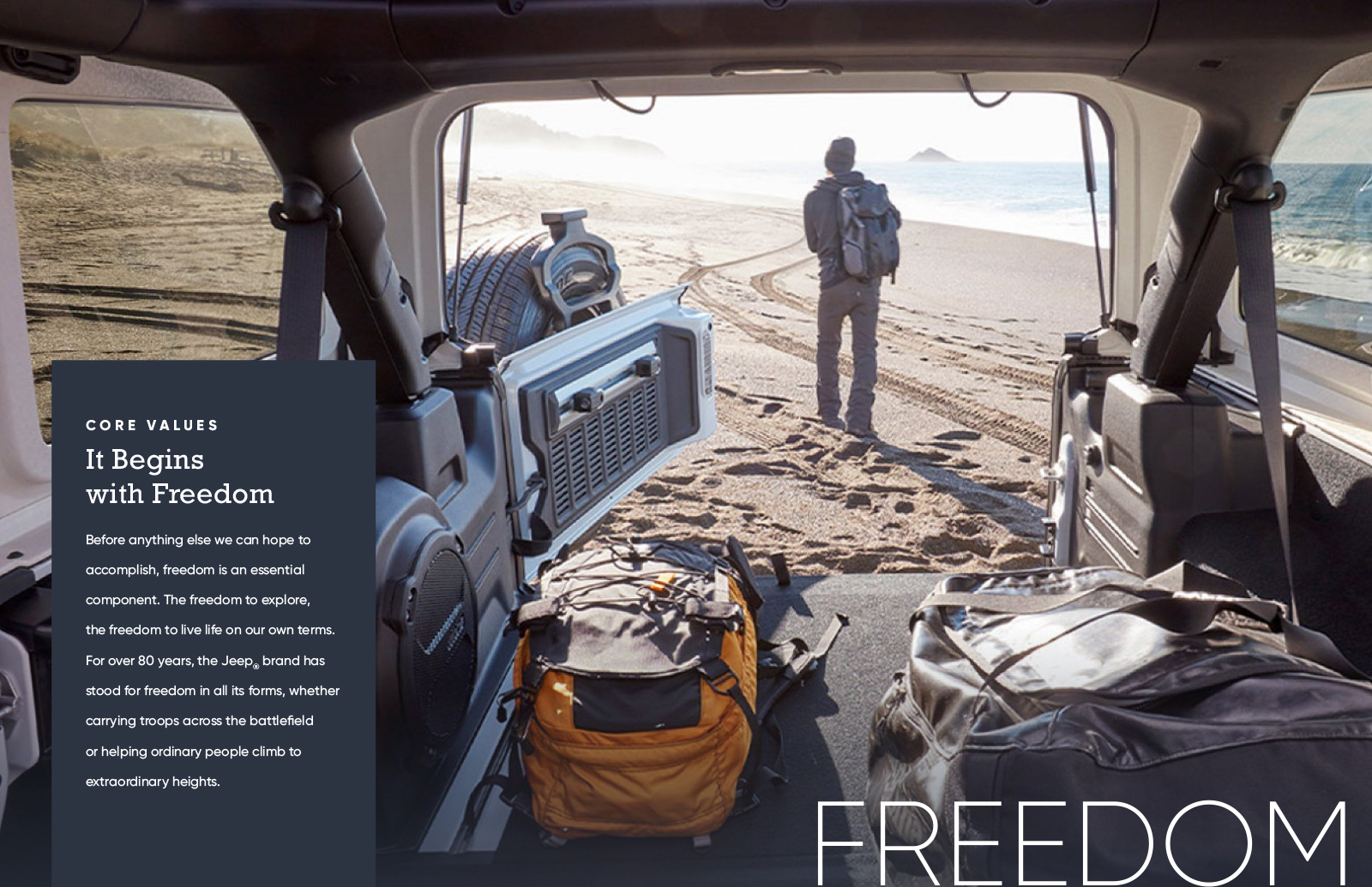 Jeep Brand Guidelines Core Values Freedom