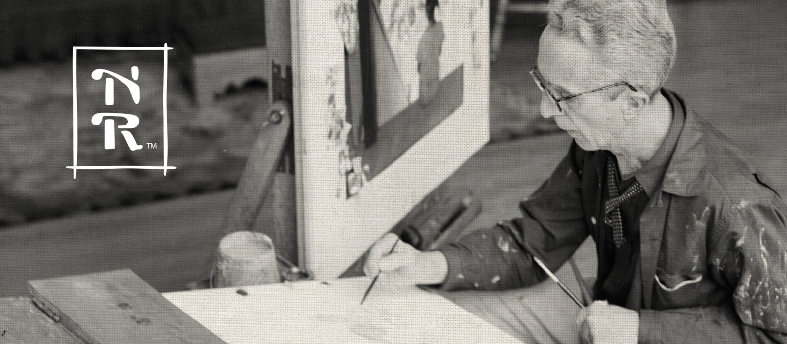 Norman Rockwell Brand Licensing Painting in Studio