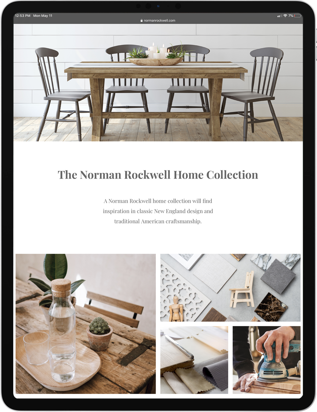 Norman Rockwell Brand Vision and Website Design Home Collection