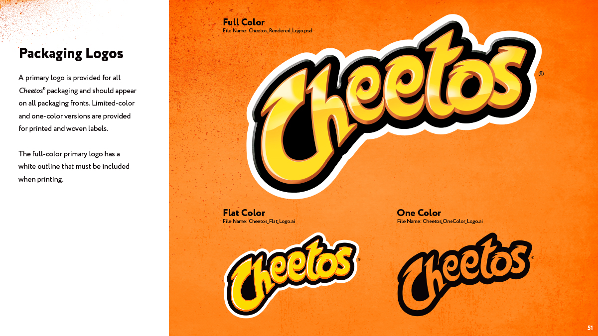 Cheetos Licensing Style Guide.