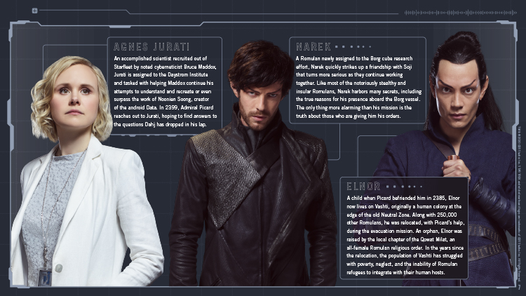 Star Trek: Picard Brand Assets and Licensing Style Guide Character Bios Agnes, Harek and Elnor