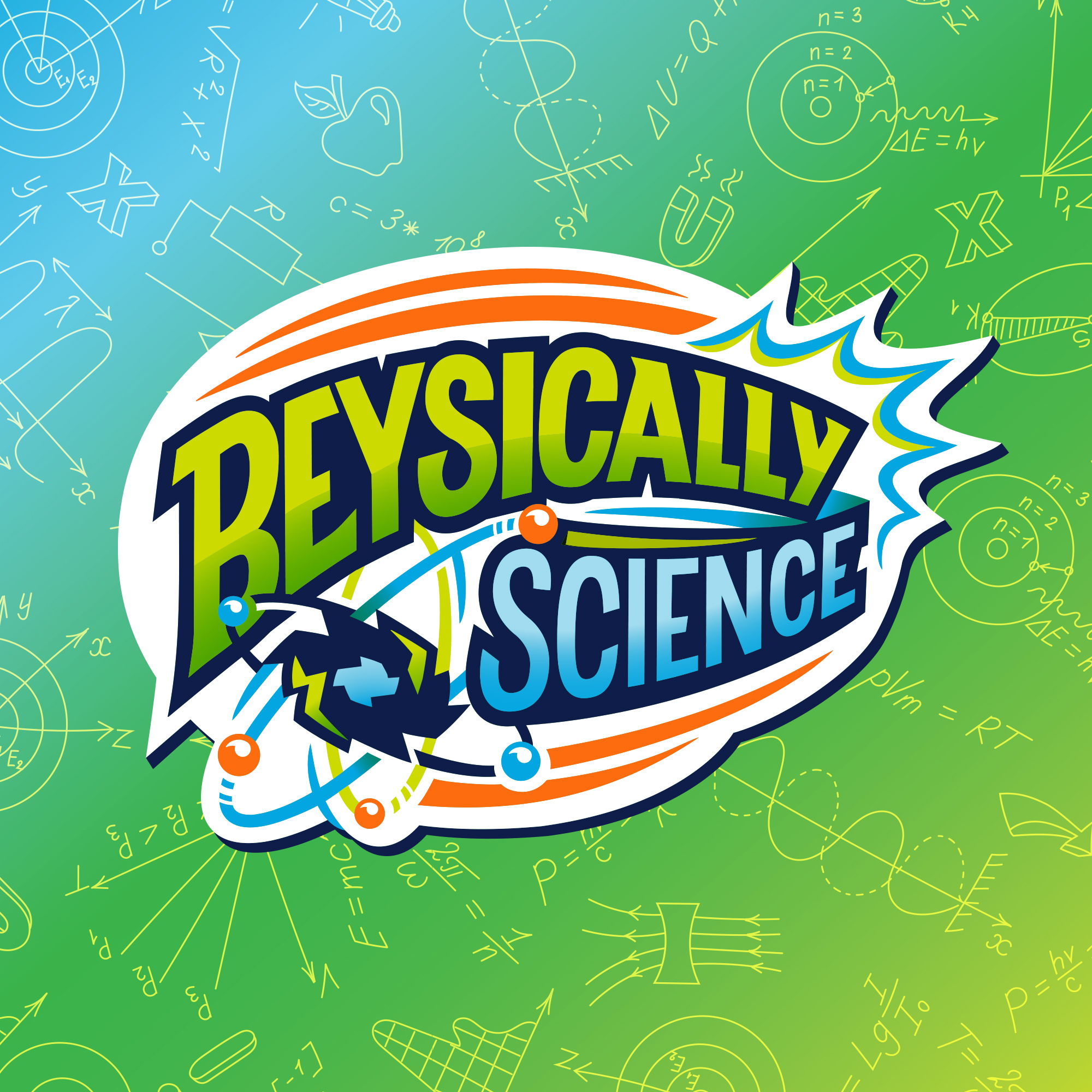 Beysically Science Brand Identity Logo on STEM Brand Background