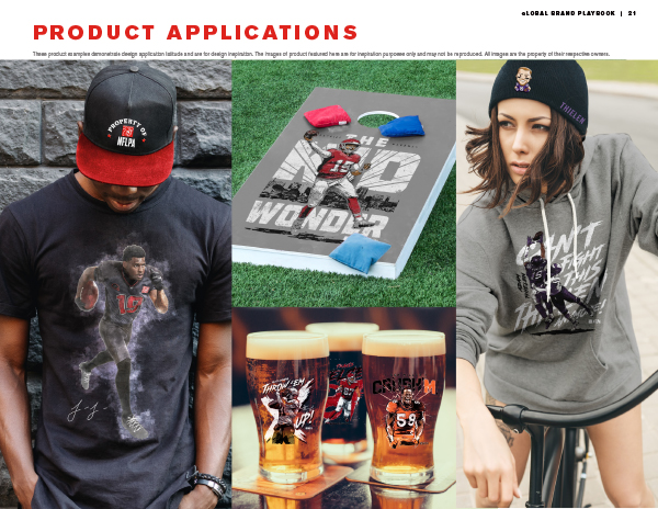 NFLPA Brand Style Guide Product Applications