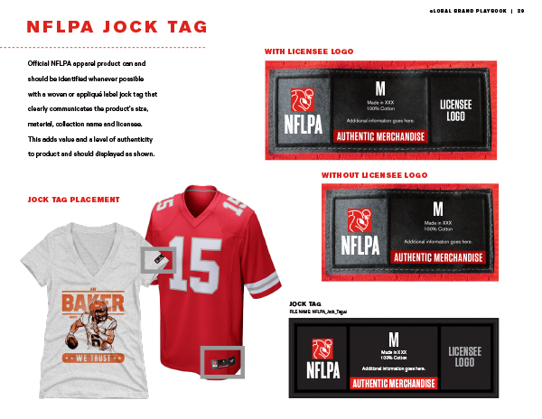 NFLPA Brand Style Guide Jock Tag