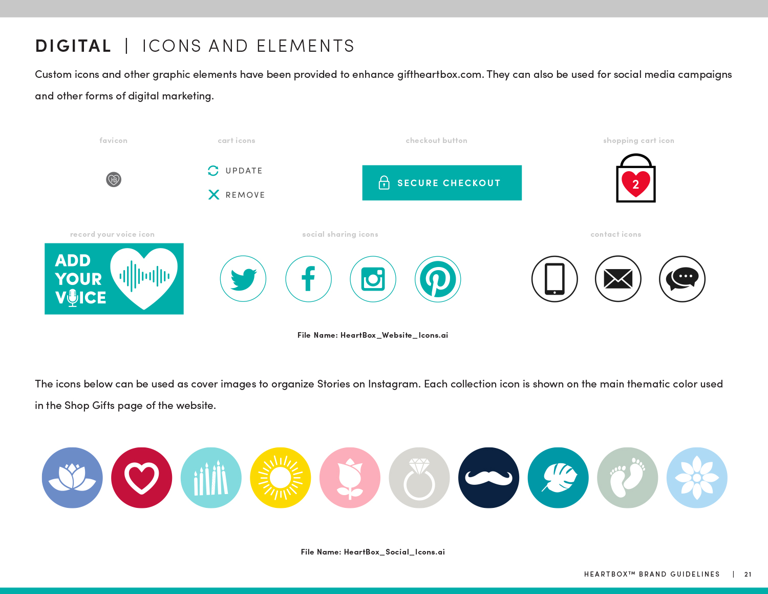 HeartBox Marketing Design Icons and Elements